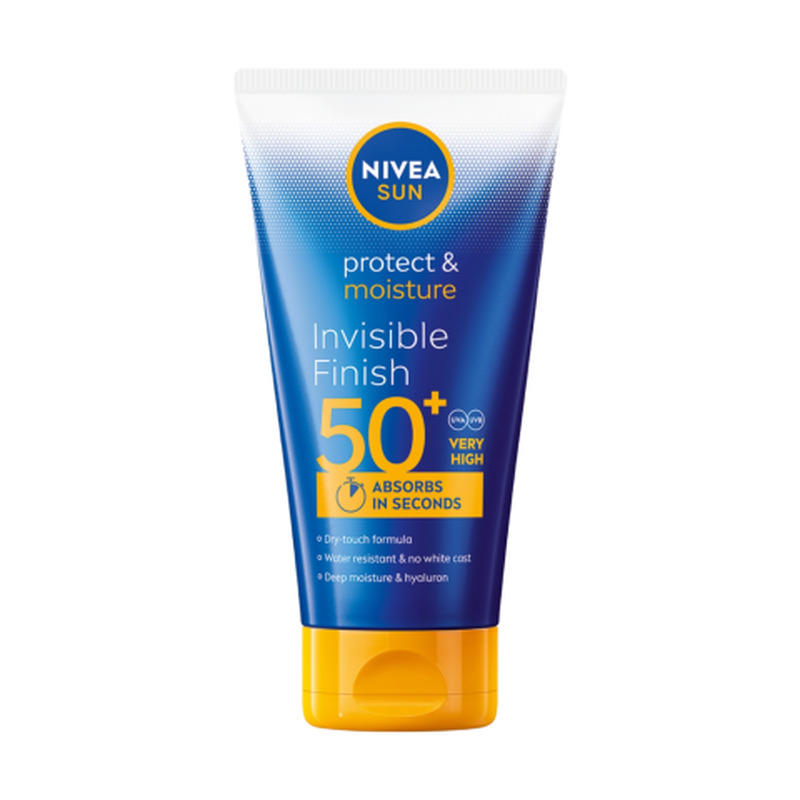 Päikesekaitsekreem hüaluroonhappega Nivea Sun Invisible Finish niisutav SPF50+ 150ml