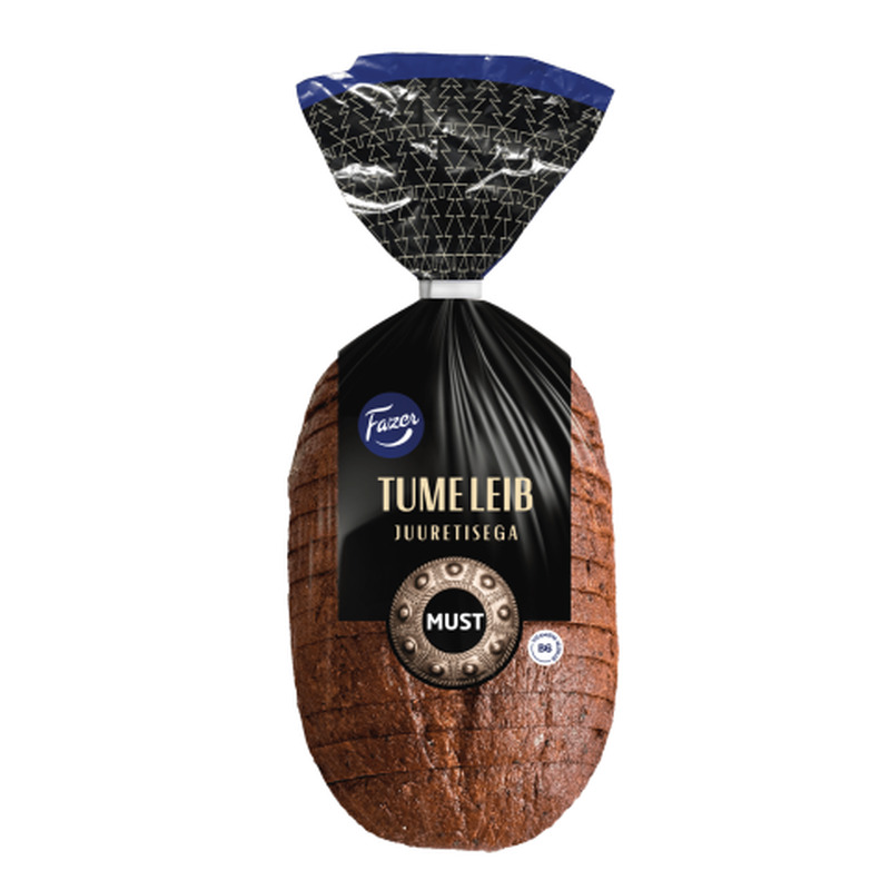 Must Tume leib juuretisega Fazer 500g