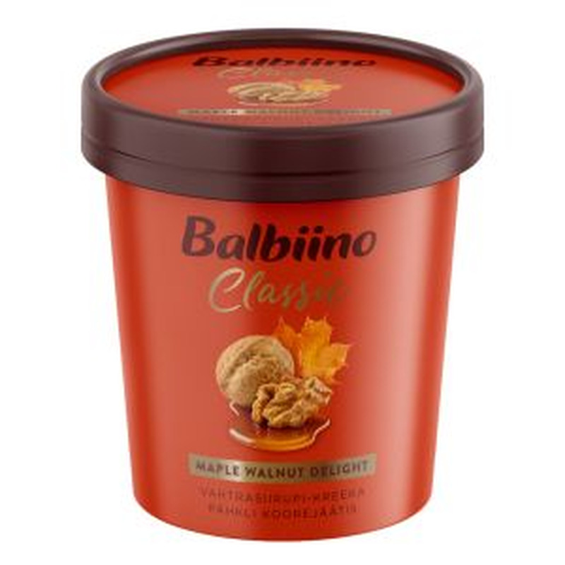 Balbiino Classic vahtrasiirupi-koorejäätis Kreeka pähklitega 270g