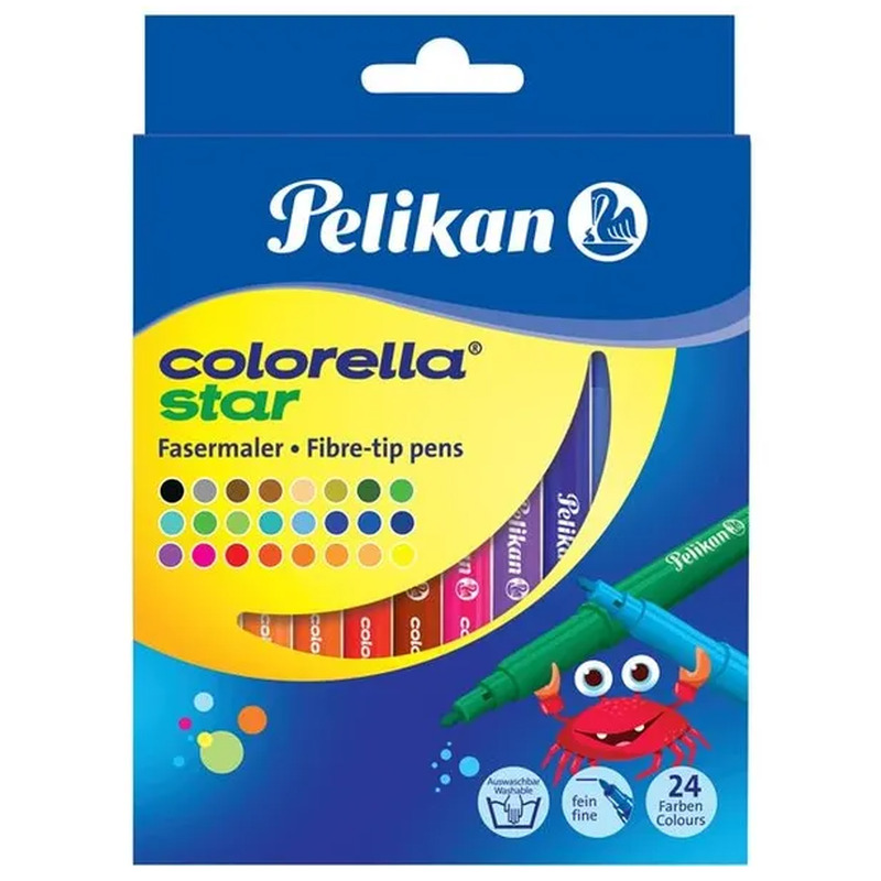 Pelikan viltpliiats, colorella star, 24 värvi