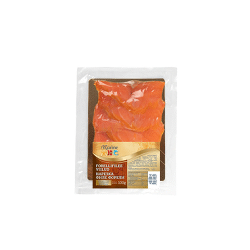 Külmsuitsu forellifilee viilud, 100g