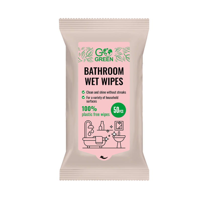 Loodussõbralikud niisked puhastuslapid-vannituba, GO GREEN, 50 tk