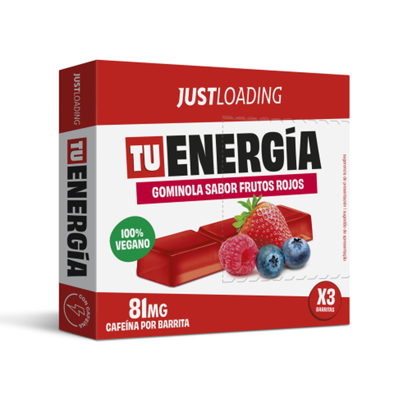 Energiabatoon kofeiini ja marjadega Just Loading 3x30g