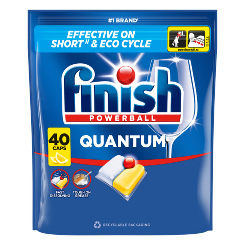 Nõudepesumasina tabletid Finish Quantum Lemon 40tk