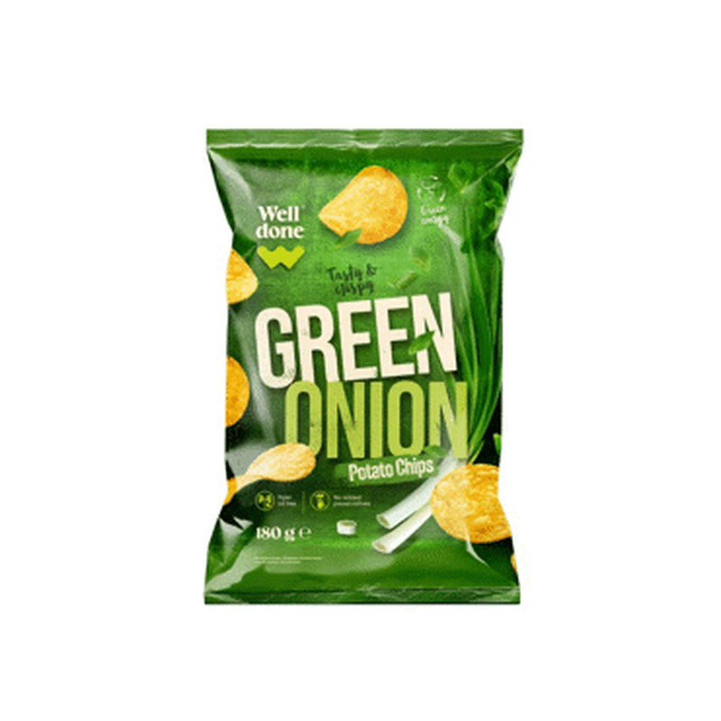 Kartulikrõpsud sibulaga WELL DONE 180g