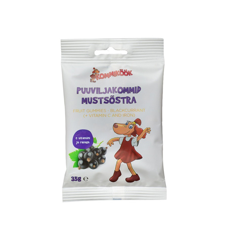 Lotte puuviljakommid, mustsõstra 35g (C vitamiini ja rauaga)