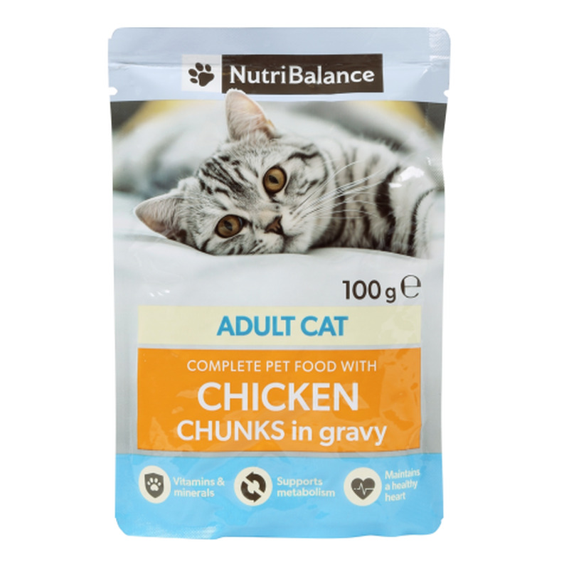 Täissööt kassidele Nutribalance kanalihaga 100g