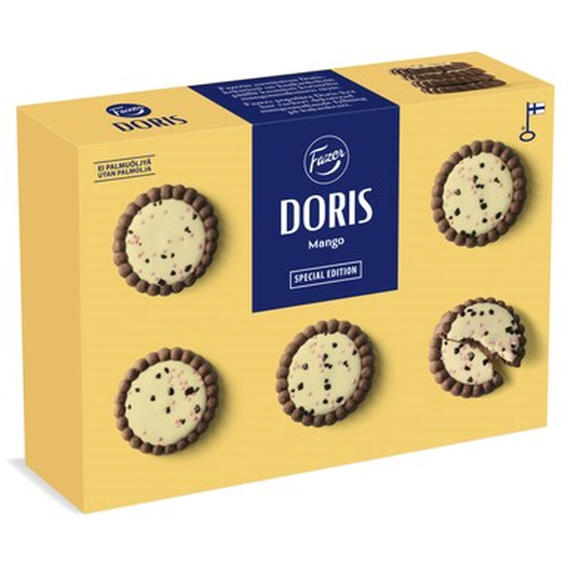 FAZER Doris küpsised mangomaitselise täidisega 250g