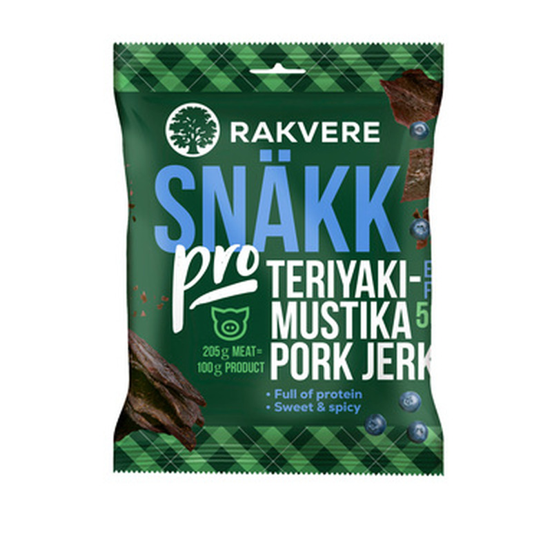 RAKVERE Snäkk Teriyaki-mustika Pork Jerky 50g