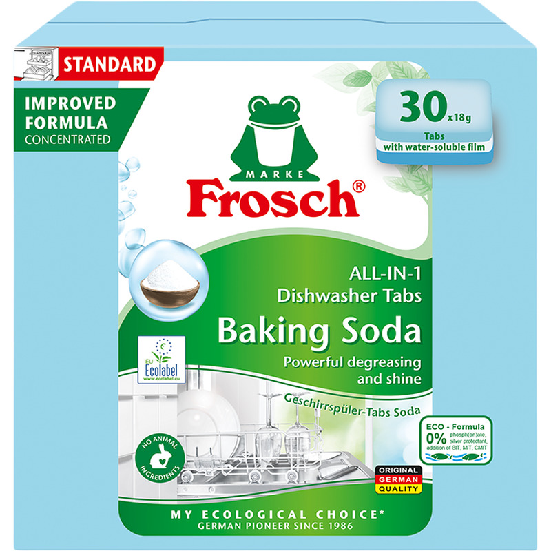Nõudepesutabletid all-in1 sooda, FROSCH, 30 tk