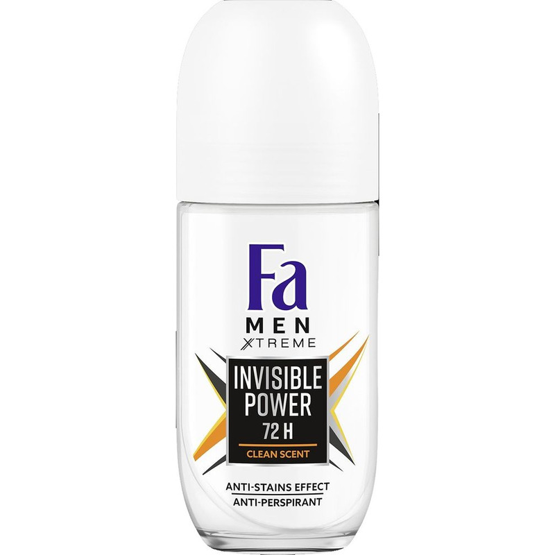 Rulldeodorant Xtreme Invisible meestele, FA MEN, 50 ml