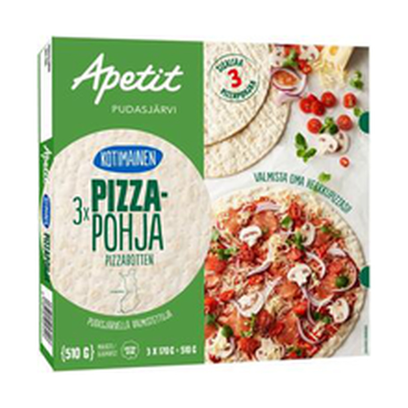 Pitsapõhjad, 3 x 170 g