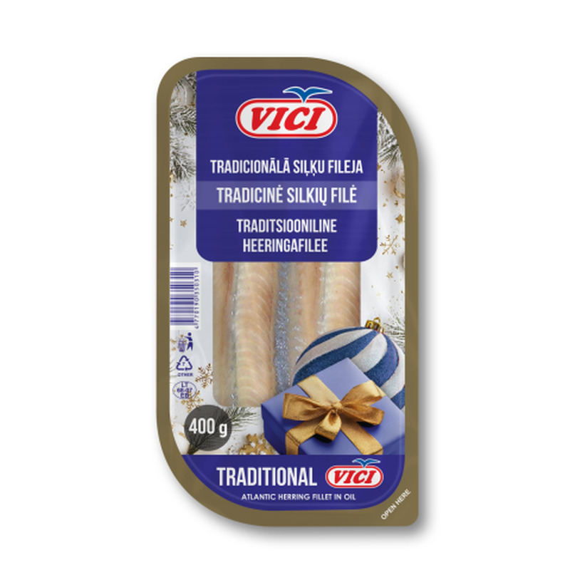 Heeringafilee traditsiooniline Viči 400g/315g