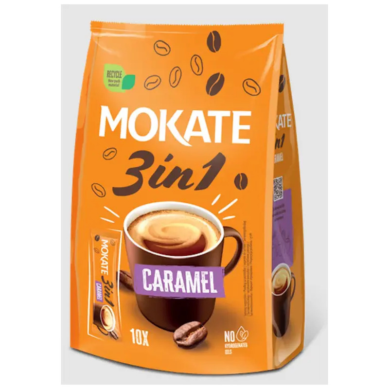 Mokate kohvijook 3in1 Caramel, kotikeses 10 x 17g