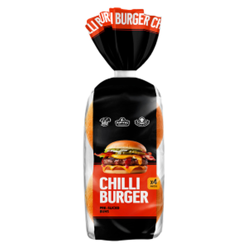 Burgerikukkel tshilliga 4tk 320g Leibur