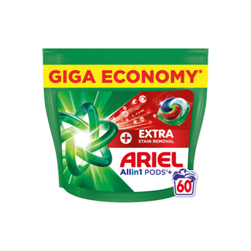 Pesukapslid ARIEL Extra+ 60pk