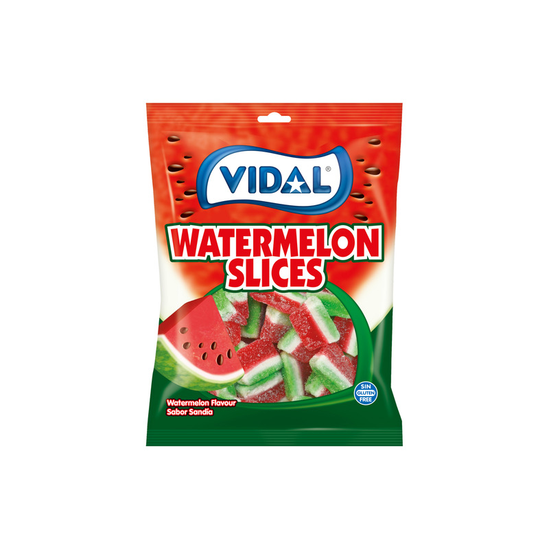 VIDAL Kummikommid Watermelon slices 90g (glut.vaba)