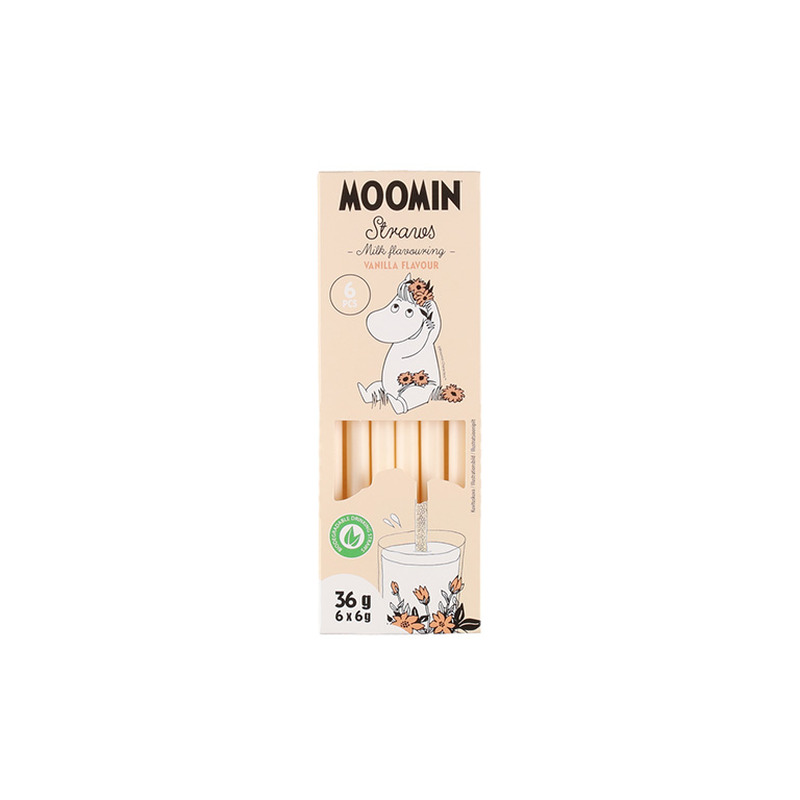 Piimakõrred Moomin Vanilje 6tk 36g