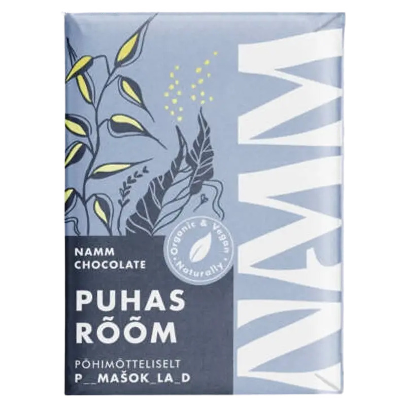 Mahe täiesti tavaline tahvel Puhas Rõõm, NAMM CHOCOLATE, 37g