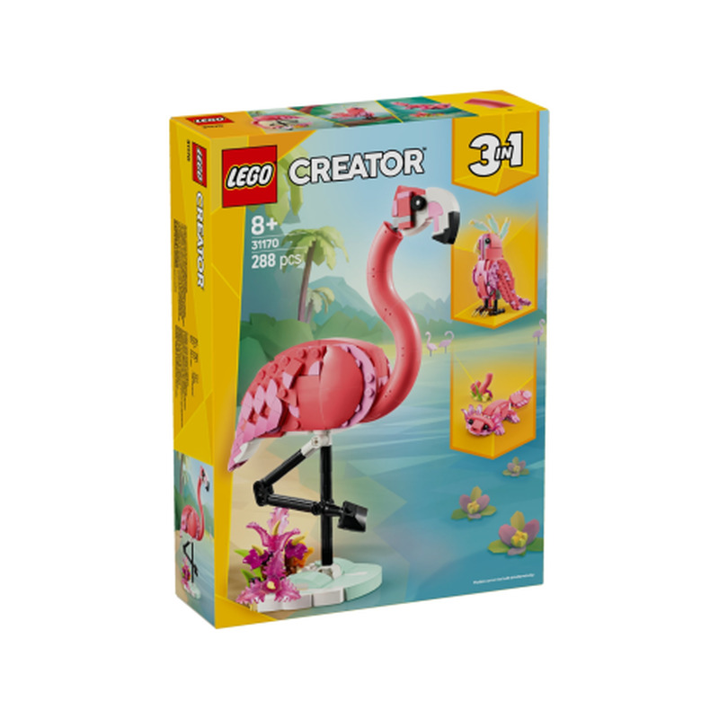 Konstruktor Lego Metsloom: Roosa Flamingo 31170