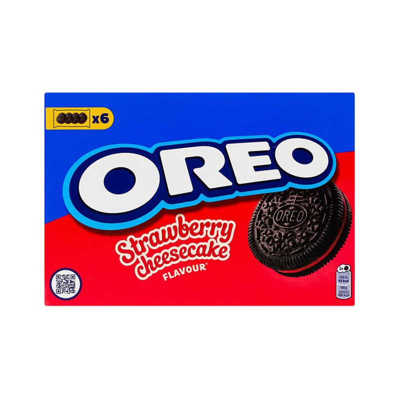 Oreo küpsised maasika-juustukoogi maitselise täidisega, 228g