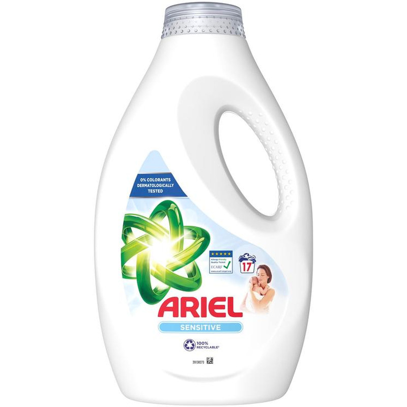 Pesugeel Sensitive 17pk, ARIEL, 850 ml