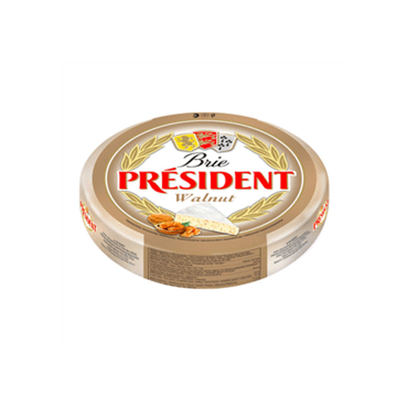 Valgehall.juust PRESIDENT Brie pähkl.,kg