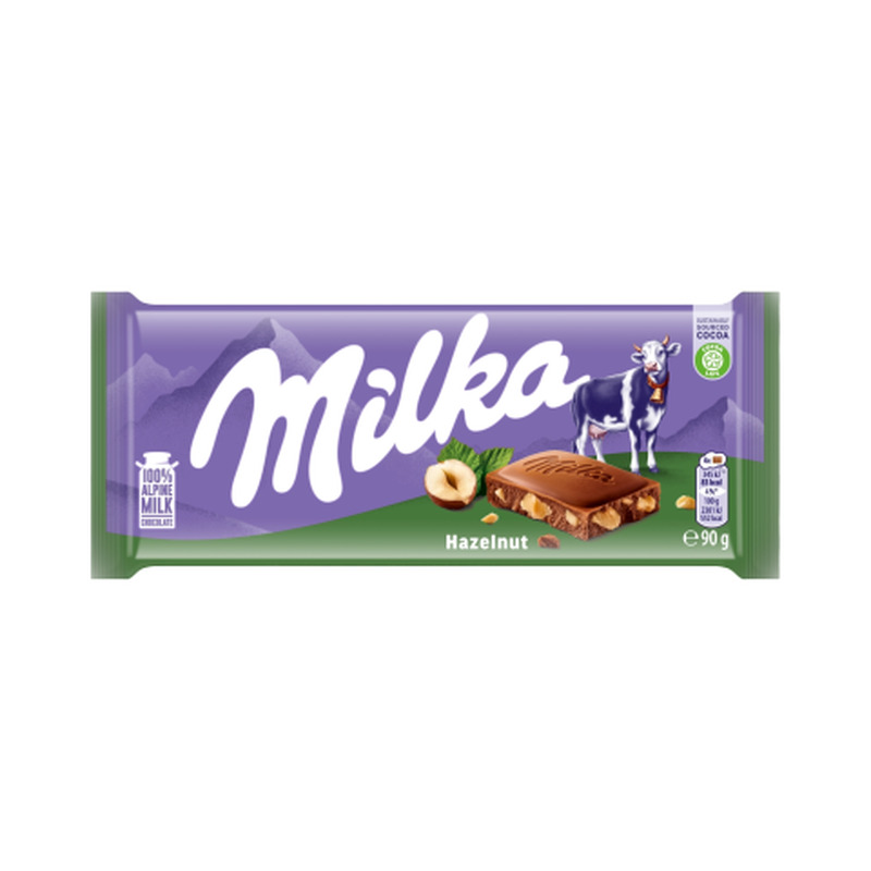 Piimašokolaad purustatud sarapuupähklitega Milka 90g