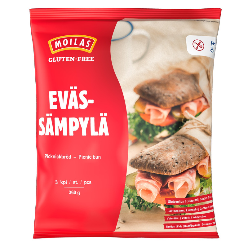 MOILAS Piknikuleib 360g (3x120g), (külmut.)(gluteenivaba)
