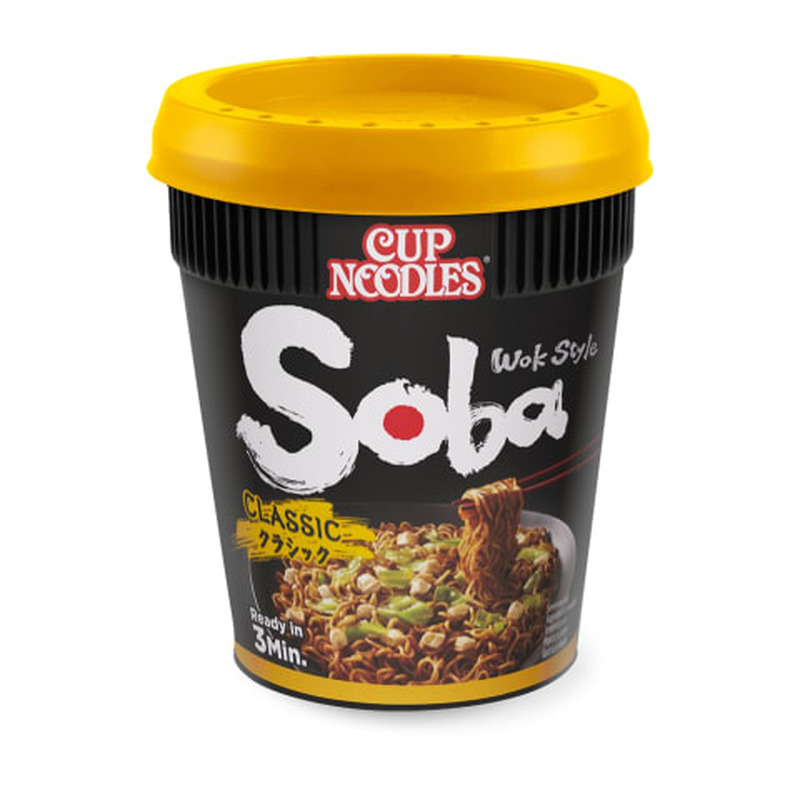 Nuudlid klassikalised wok stiilis topsis Nissin Soba 90g