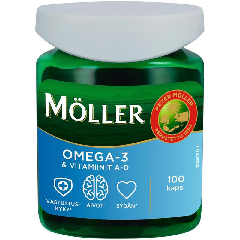 Möller Omega-3-kapsl&D vit. 100kaps