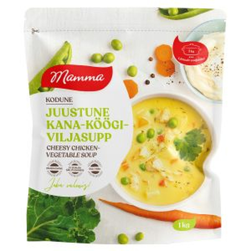 Mamma juustune kana-köögiviljasupp 1kg
