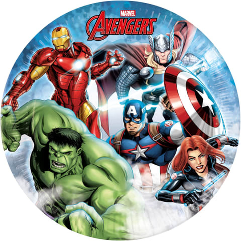 Ühekordne taldrik "Avengers" 23cm 8tk