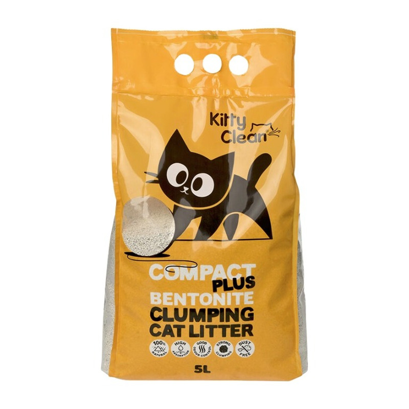 Kassiliiv paakuv bentoniit Compact Plus, KITTYCLEAN, 5 l