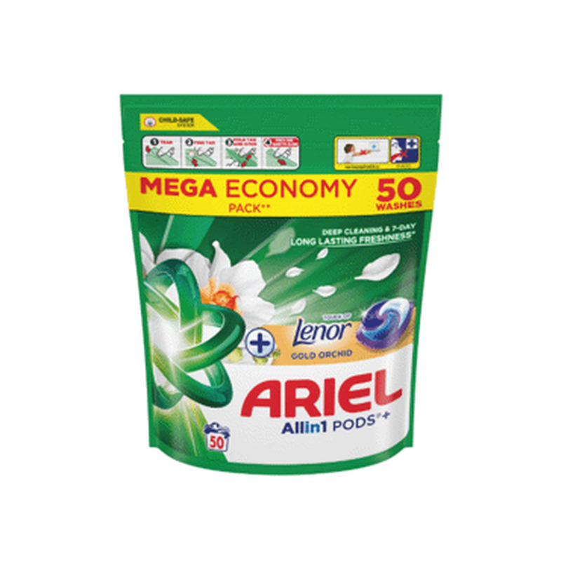 Pesukapslid ARIEL Gold Orchid, 50pk