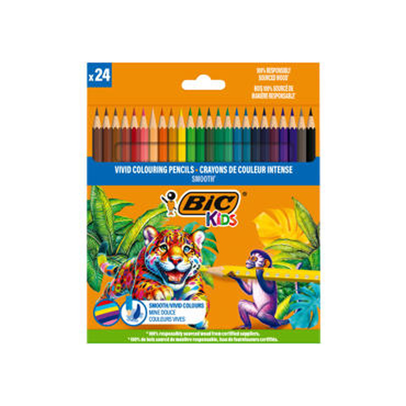 Värvipliiatsid BIC Kids 24 värvi