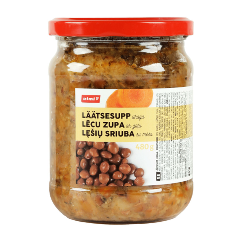 Läätsesupp lihaga Rimi 480g