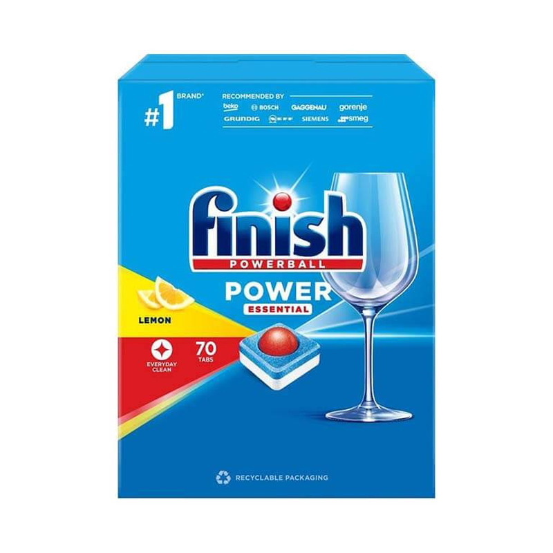 Nõudepesumasina tabletid sidruni Power Essential, FINISH, 70 tk