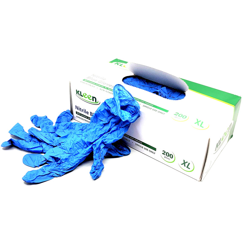 KLEEN Nitriilkindad puudrita XL 200tk (sinine)