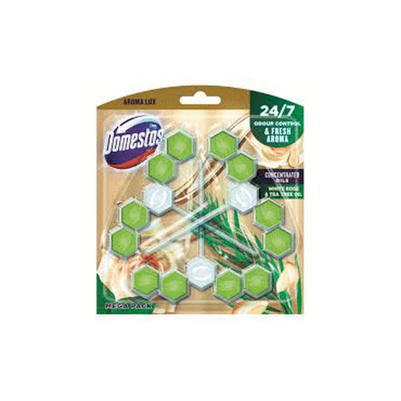 WC-värskendaja DOMESTOS White Rose 3x50g