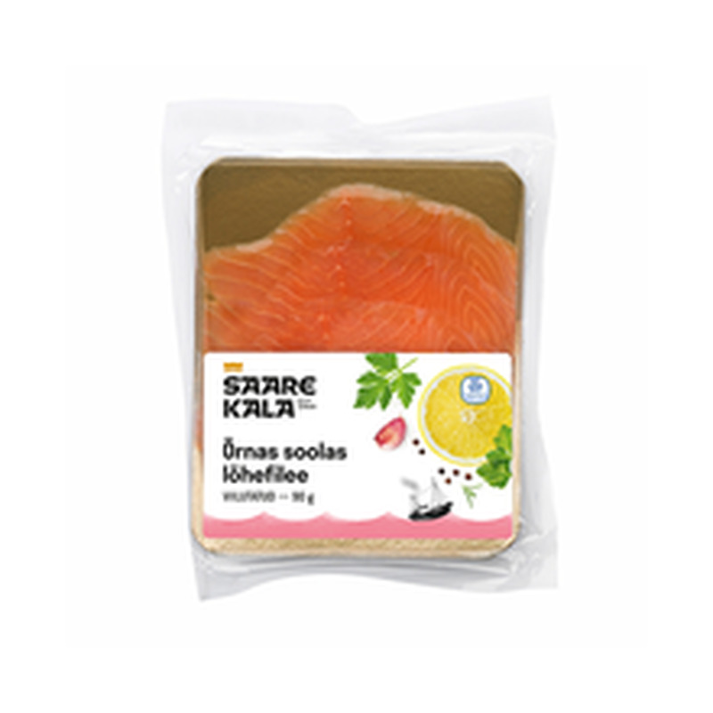 Õrnas soolas lõhefilee, viilutatud 90 g