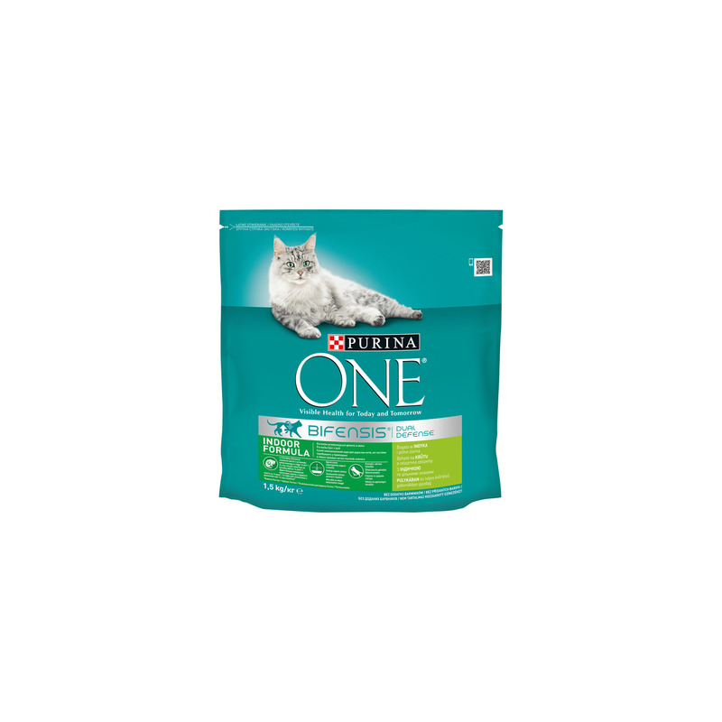 Kuiv kassitoit toakassidele kalkun/täisteranisu, PURINA ONE, 1,5 kg