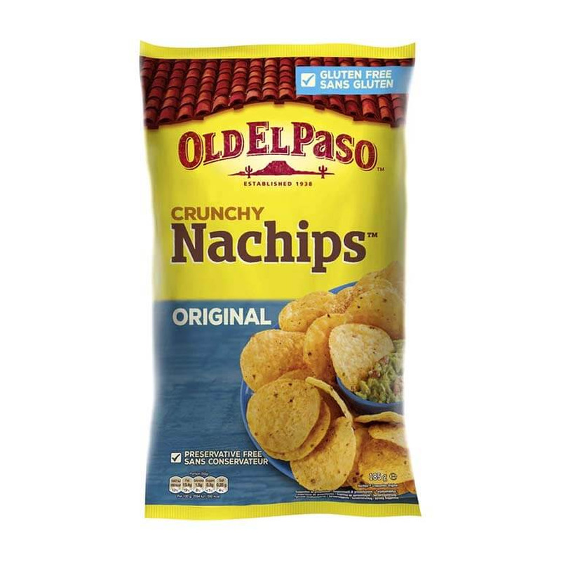 Maisikrõpsud Originaal gluteenivaba, OLD EL PASO, 185 g