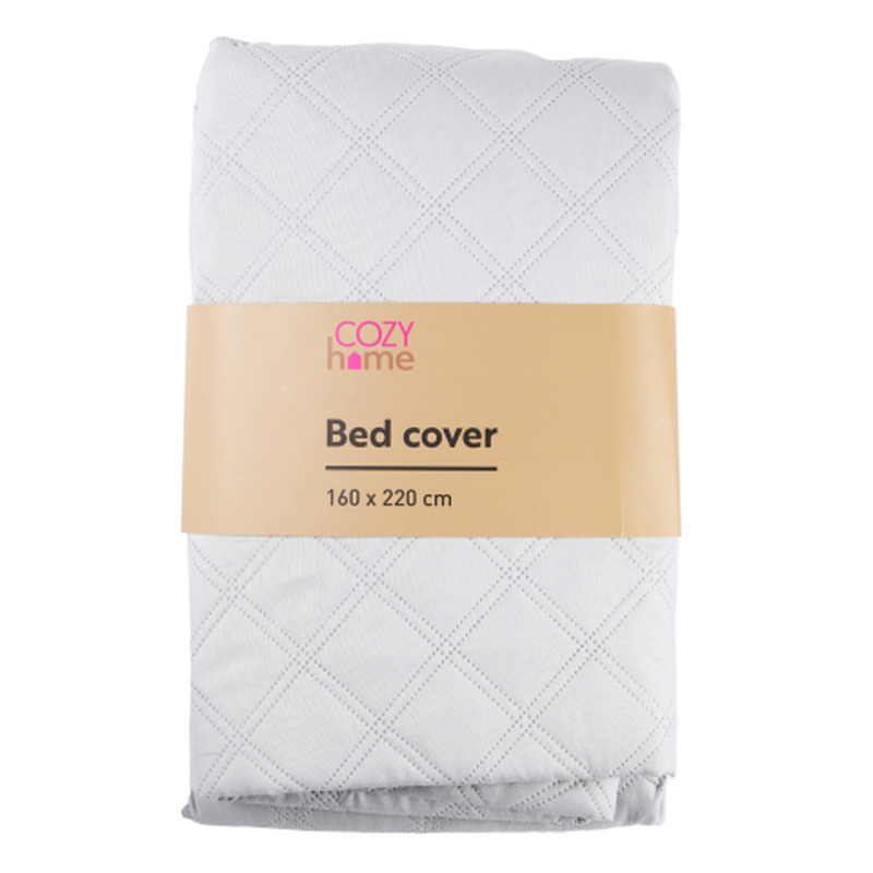 Voodikate helehall Cozy Home 160x220cm SS25