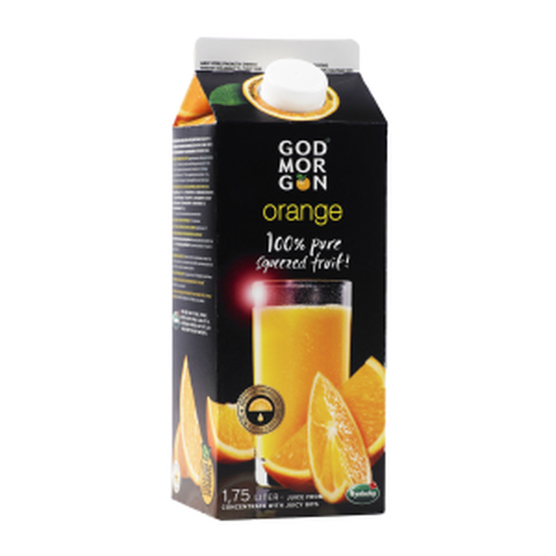 Apelsinimahl viljalihaga, GOD MORGON, 1,75 L