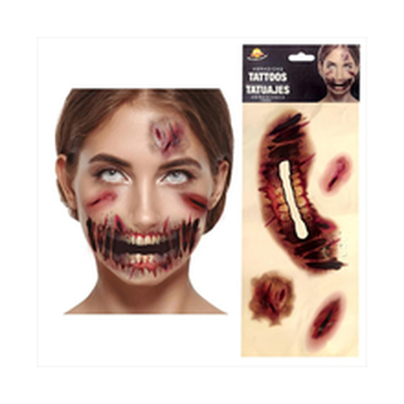 GUIRCA näo tattoo, haavad, 30 x 14 cm