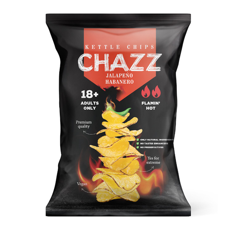 CHAZZ Kartulikrõpsud Jalapeño ja Habanero pipraga, 90g