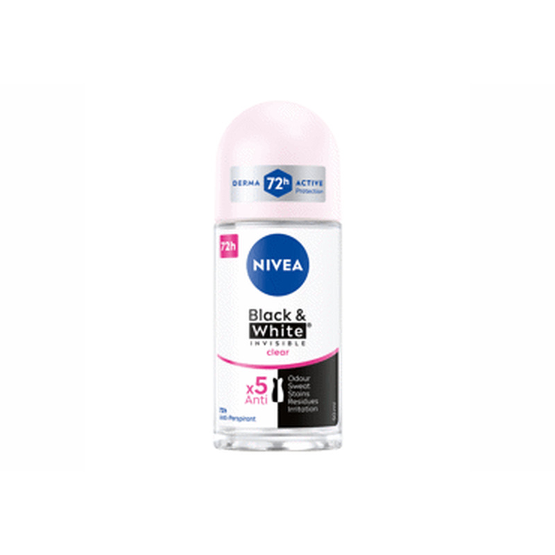 Rulldeo.NIVEA Inv.Black&White Clear 50ml