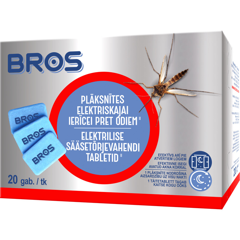 BROS Elektrilise sääsetõrje täiteplaadid 20tk
