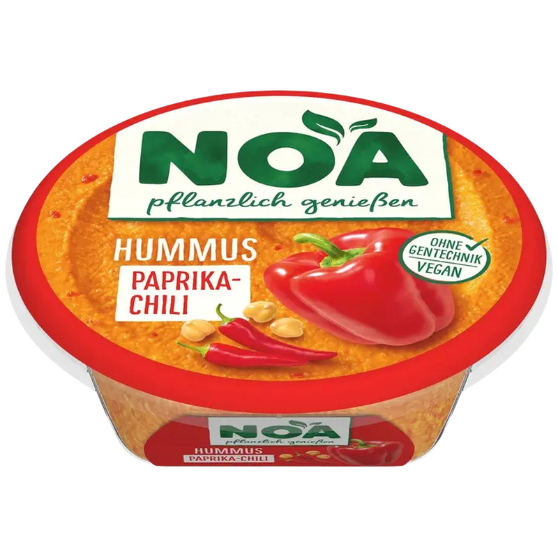 Hummus keedetud kikerhernestest paprika ja tšilliga, NOA, 175 g